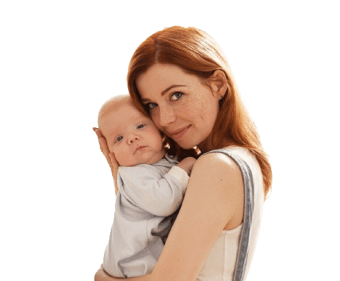 Mother and baby during developmental activity